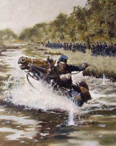 Thumbnail of oil painting showing Colonel Hays of the  23rd Ohio during the Battle of Winchester. An example of Ohioans in the American Civil War.